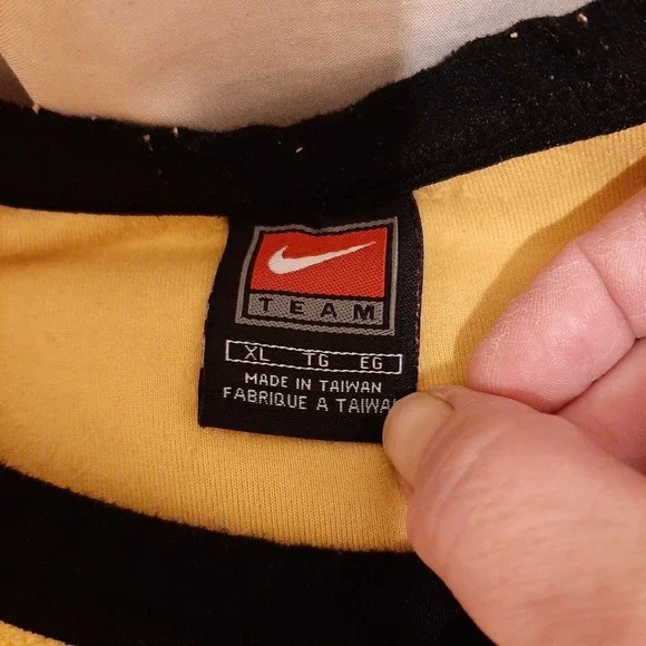 Nike Baseball Nike Team Sweatshirt Fleece Men XL Yellow/Black Black Label READ - Picture 5 of 16